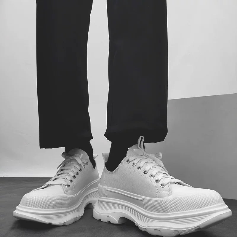 Binary Ridge Platform Canvas Sneakers