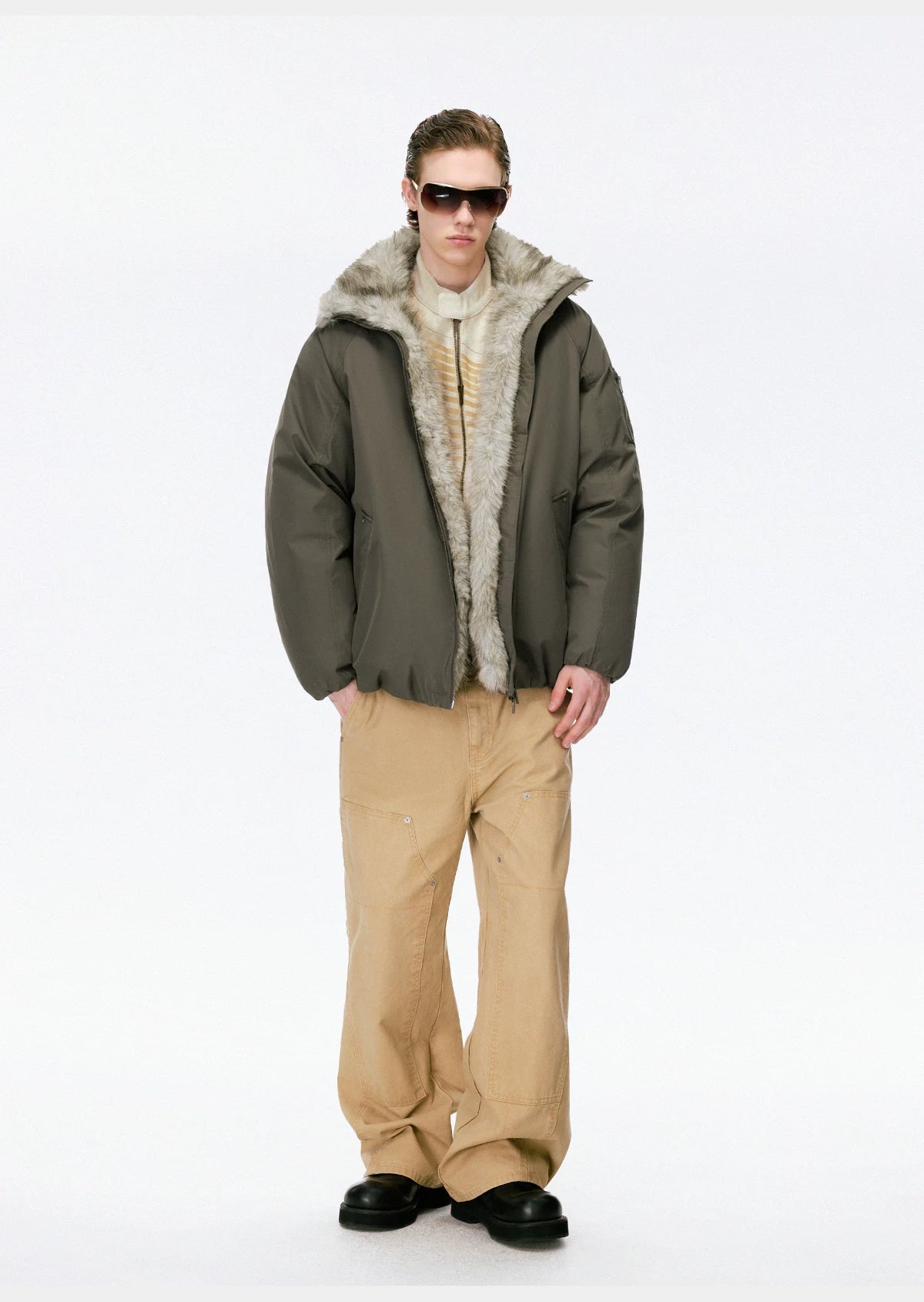 Arctic Haven Faux Fur Collar Jacket