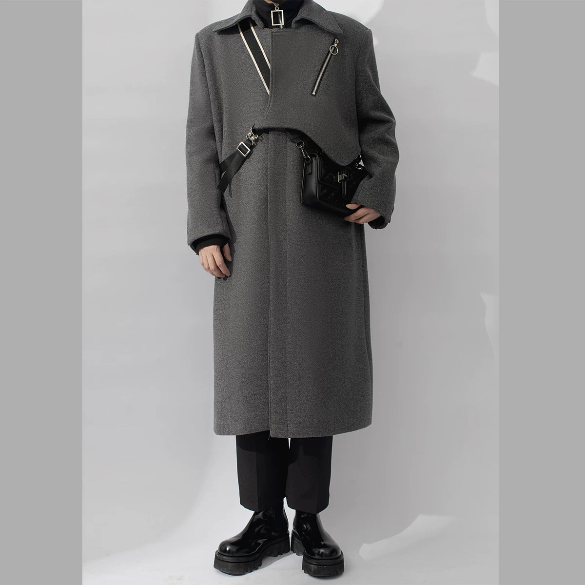 Slate Harness Asym Coat