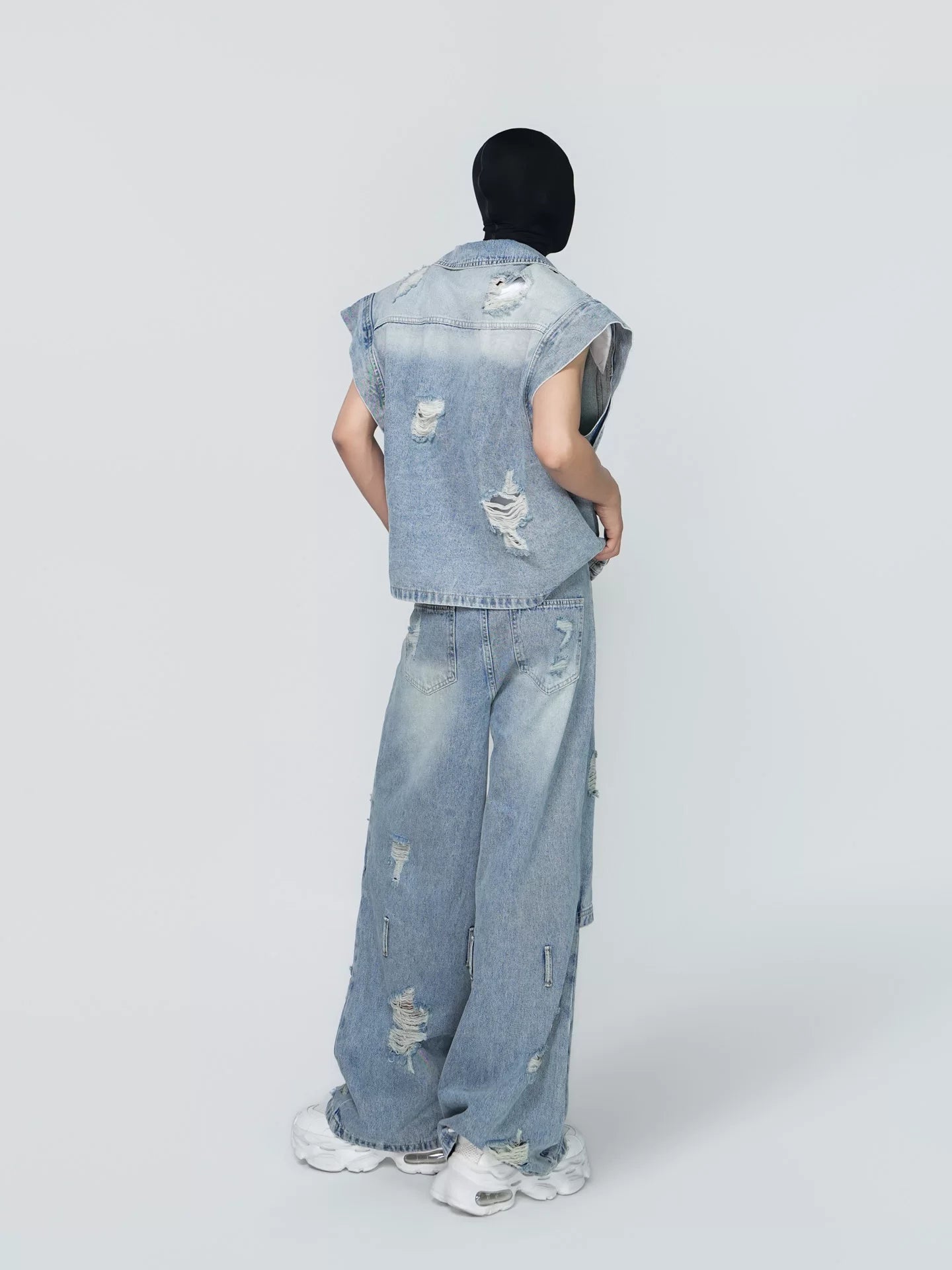 Glacier Shard Oversized Cutoff Denim Vest