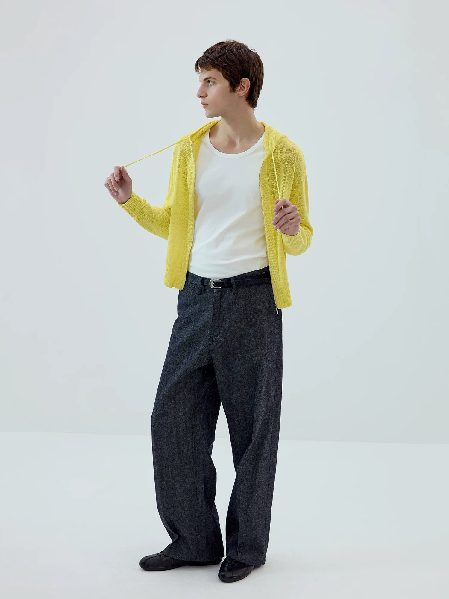 Selvedge Drift Wide-Leg Trousers