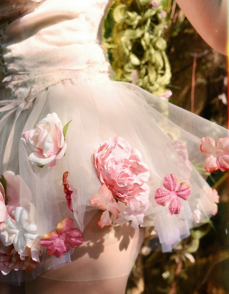 Flower-patterned Tulle Petticoat