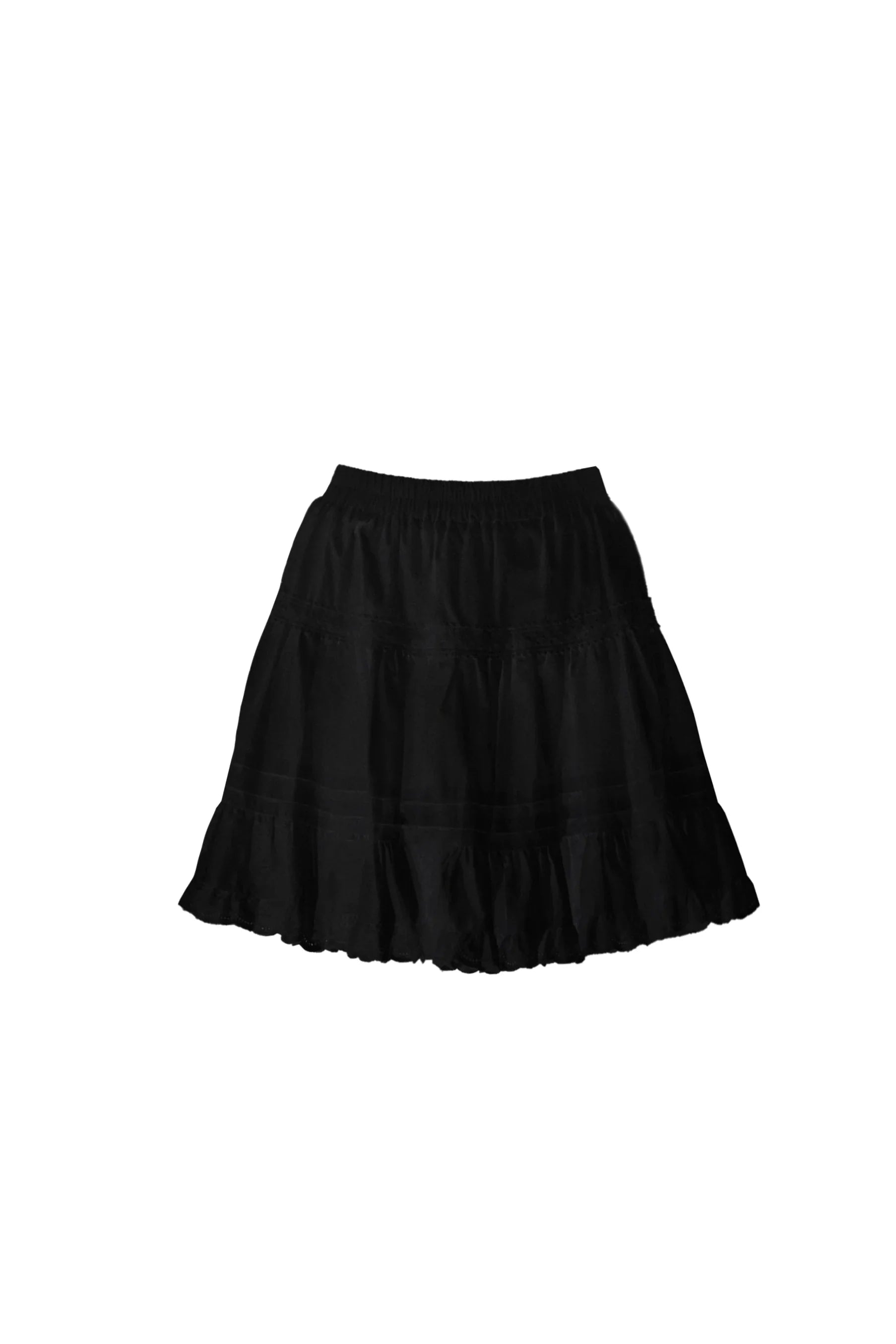 Versatile Tiered Ruffle Mini Skirt Duo - Black and White