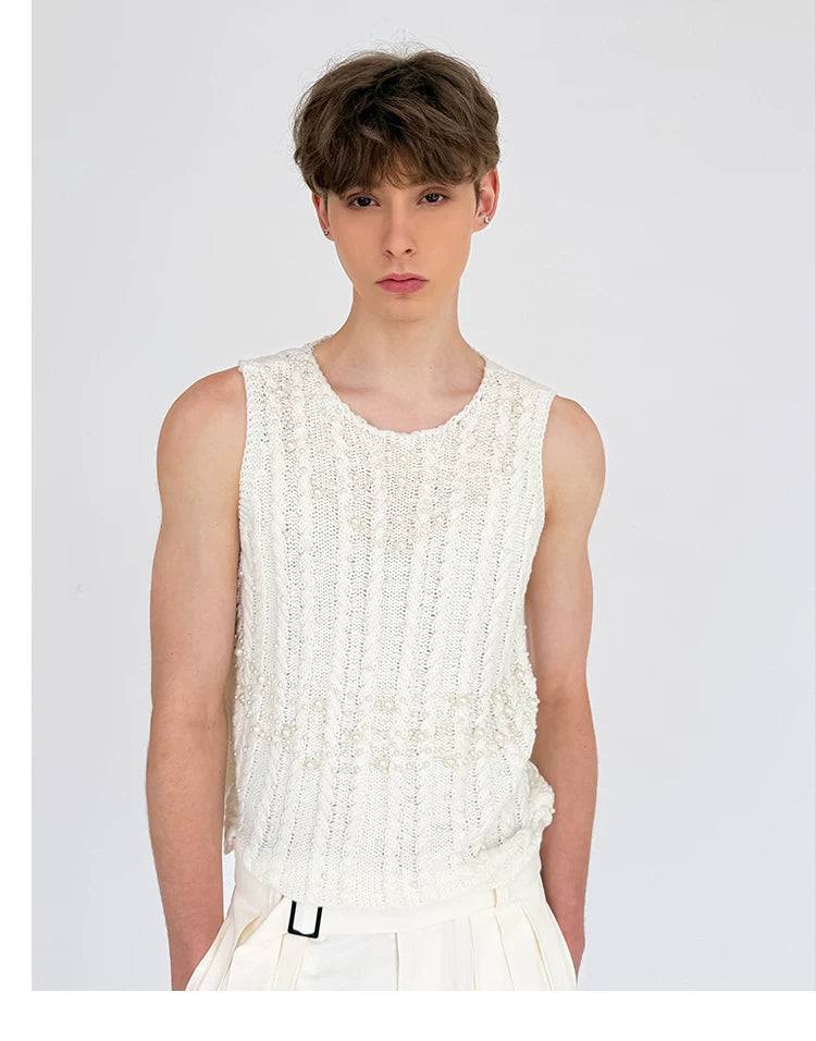 Ivory Pearl Tides Knit Tank