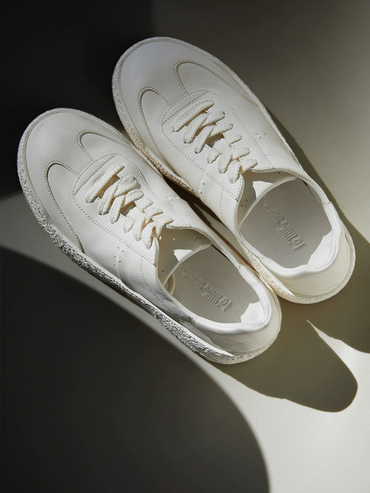 Chunky White Platform Sneakers