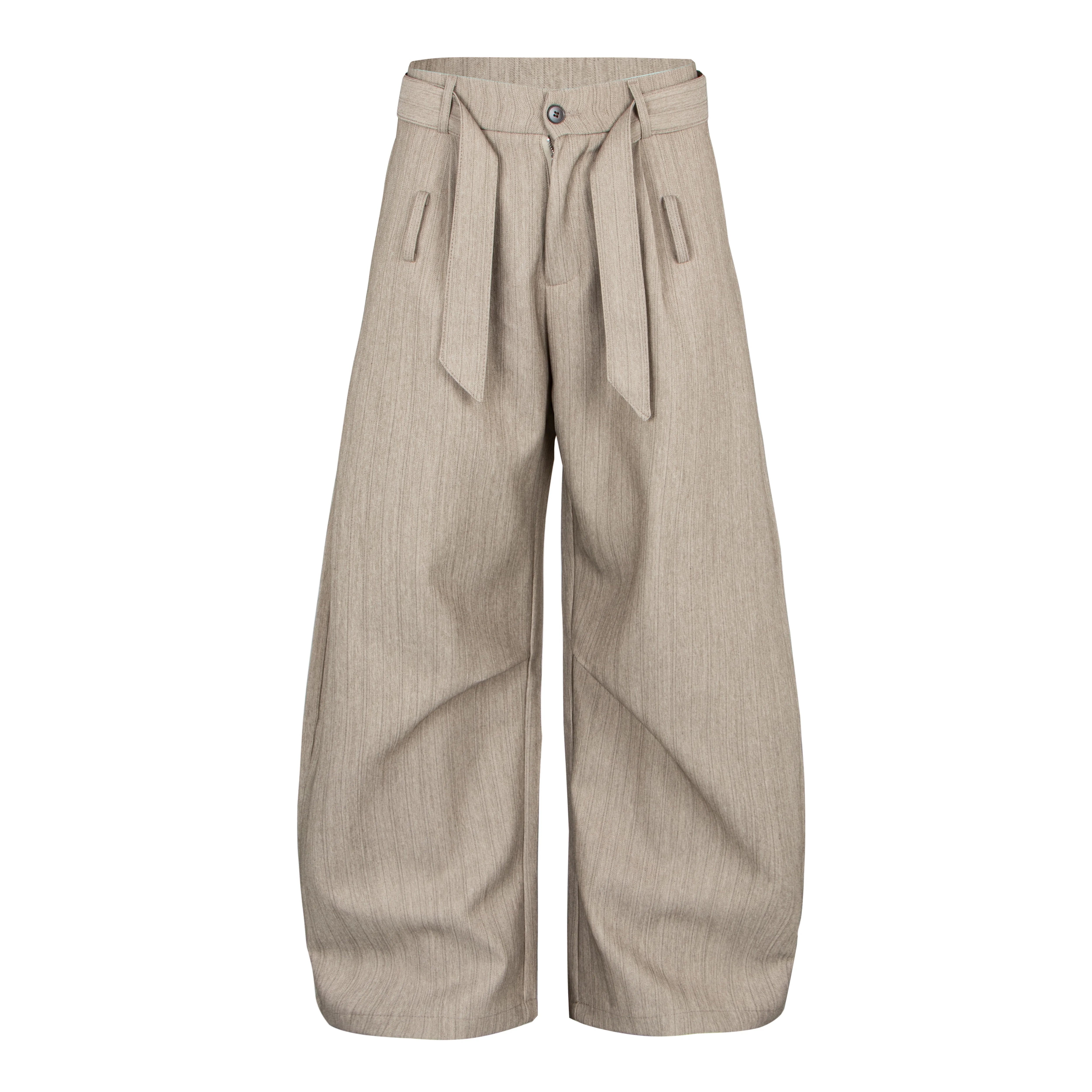 Drape Crossover Wide Pants