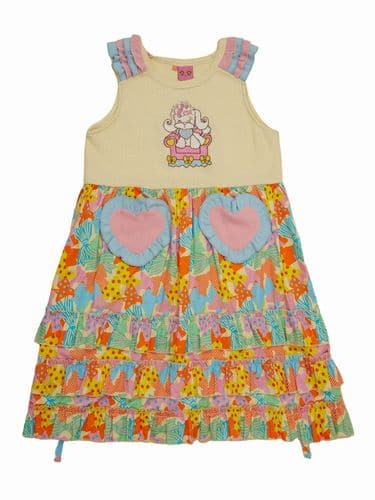 Cute Knitted Patchwork Dress With Embroidery Print - chiclara
