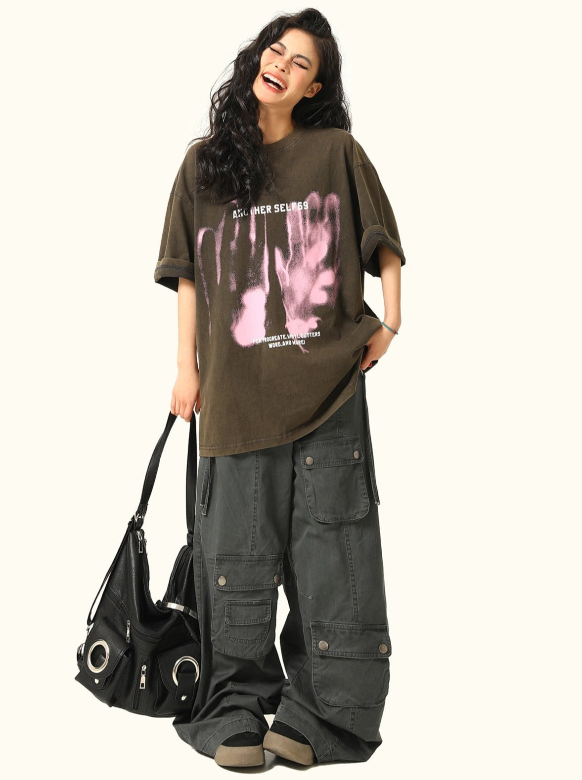 Grunge-Style Oversized T-Shirt