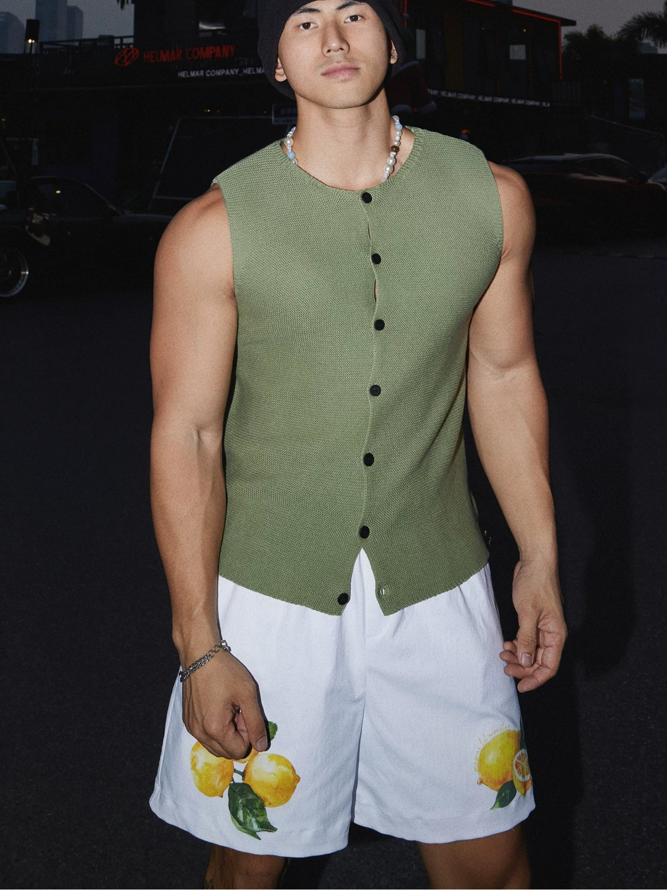 Dusk Harbor Knit Button Vest