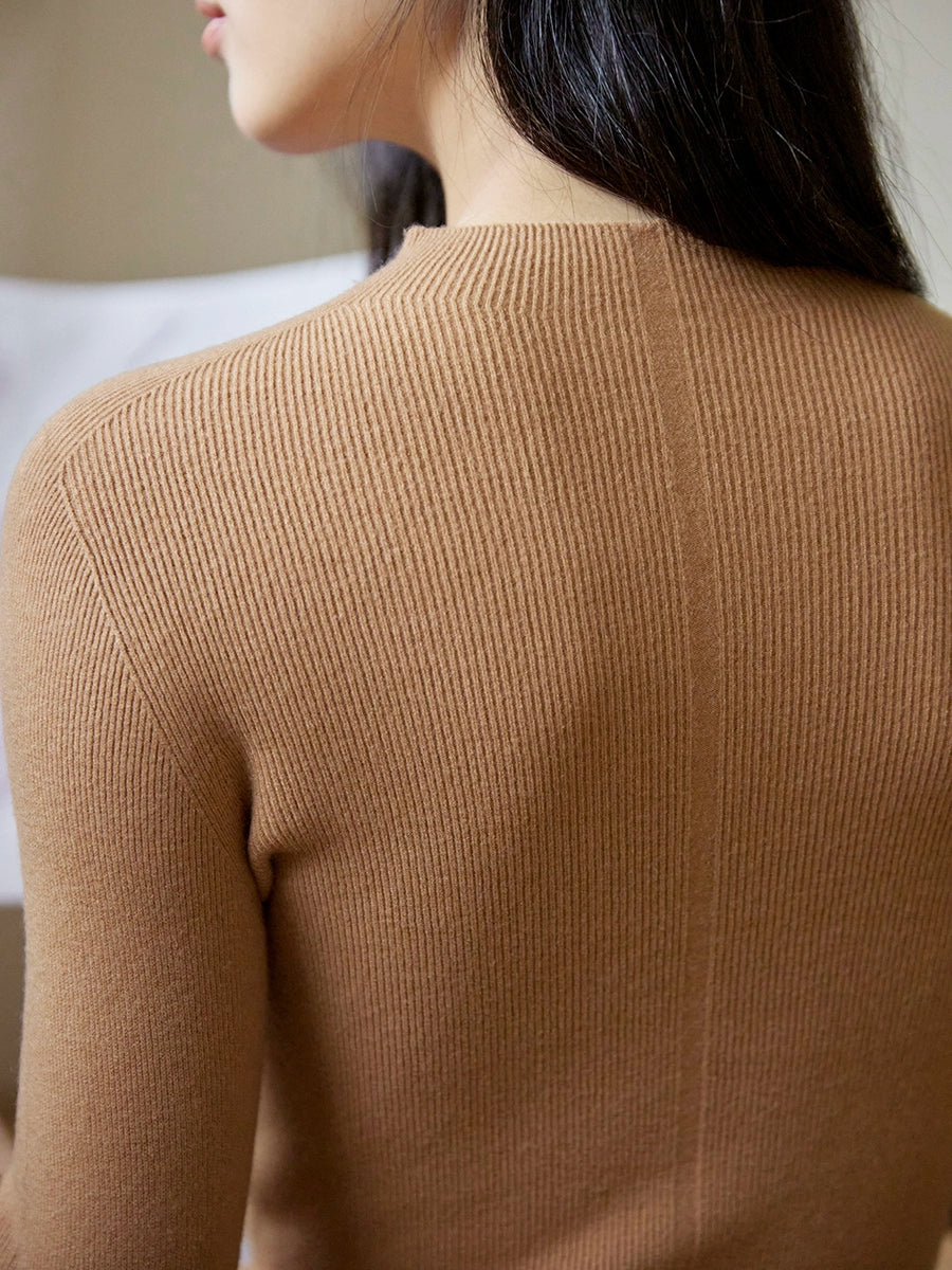 Mock Neck Knit Sweater