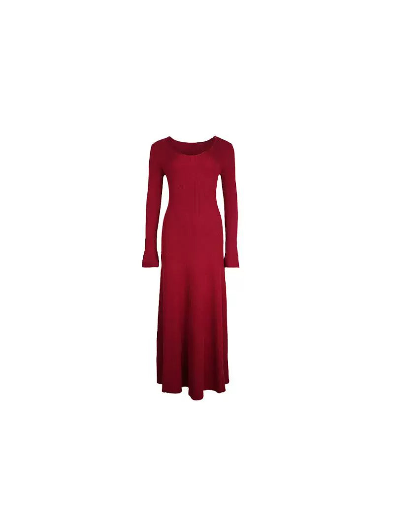 Long Sleeve Scoop Neck Maxi Dress