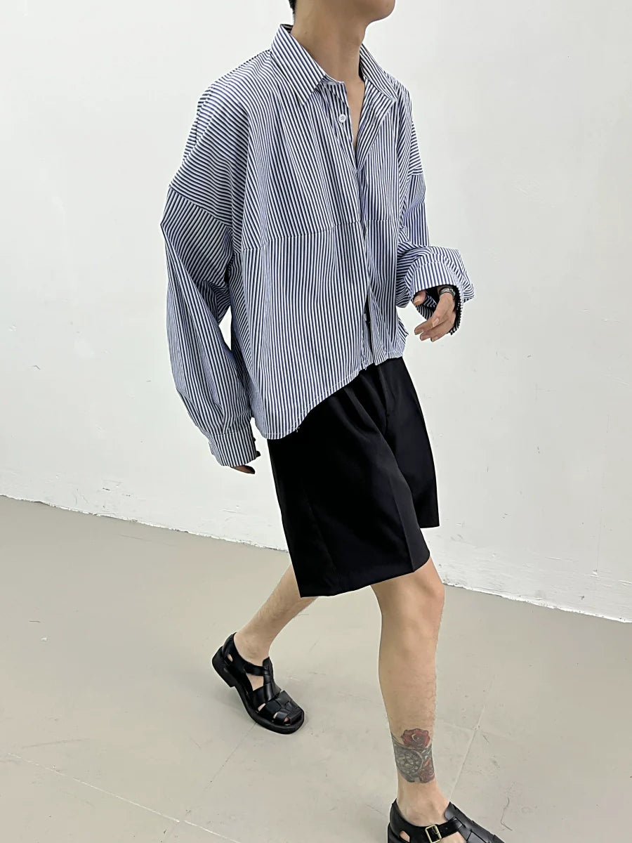 Azure Pinstripe Relaxed Shirt