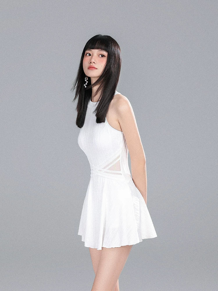 Court Bliss White Tennis Dress Romper