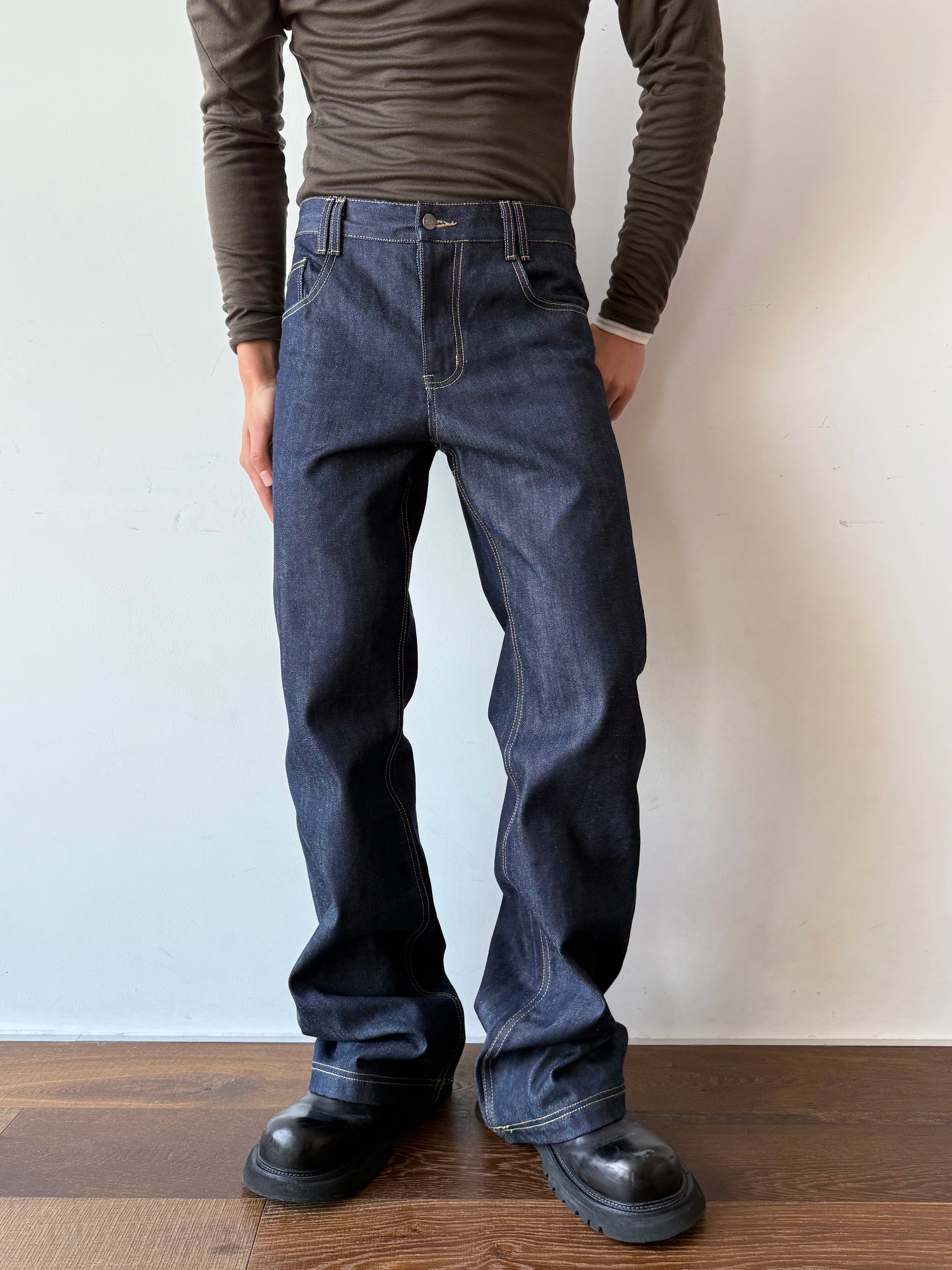 Dark Wash Classic Straight Leg Jeans