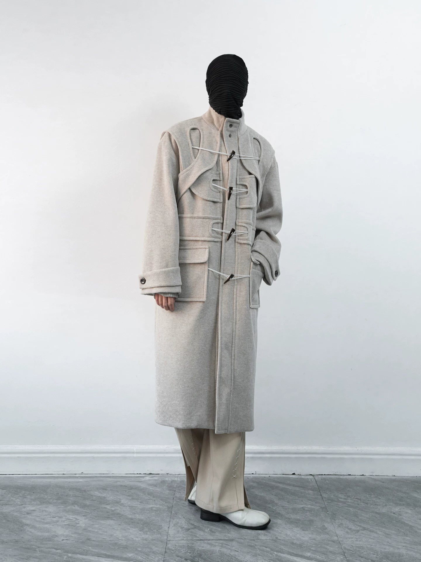Iron Bastion Harnessed Wool Overcoat