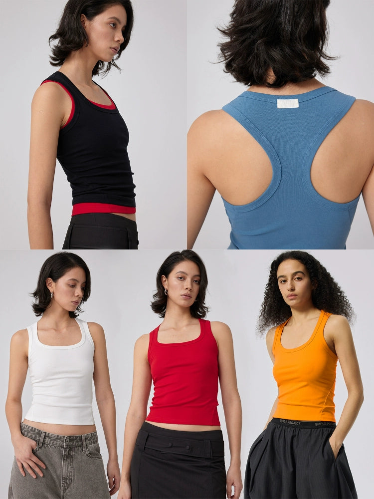 Essential Ribbed Racerback Tank Top