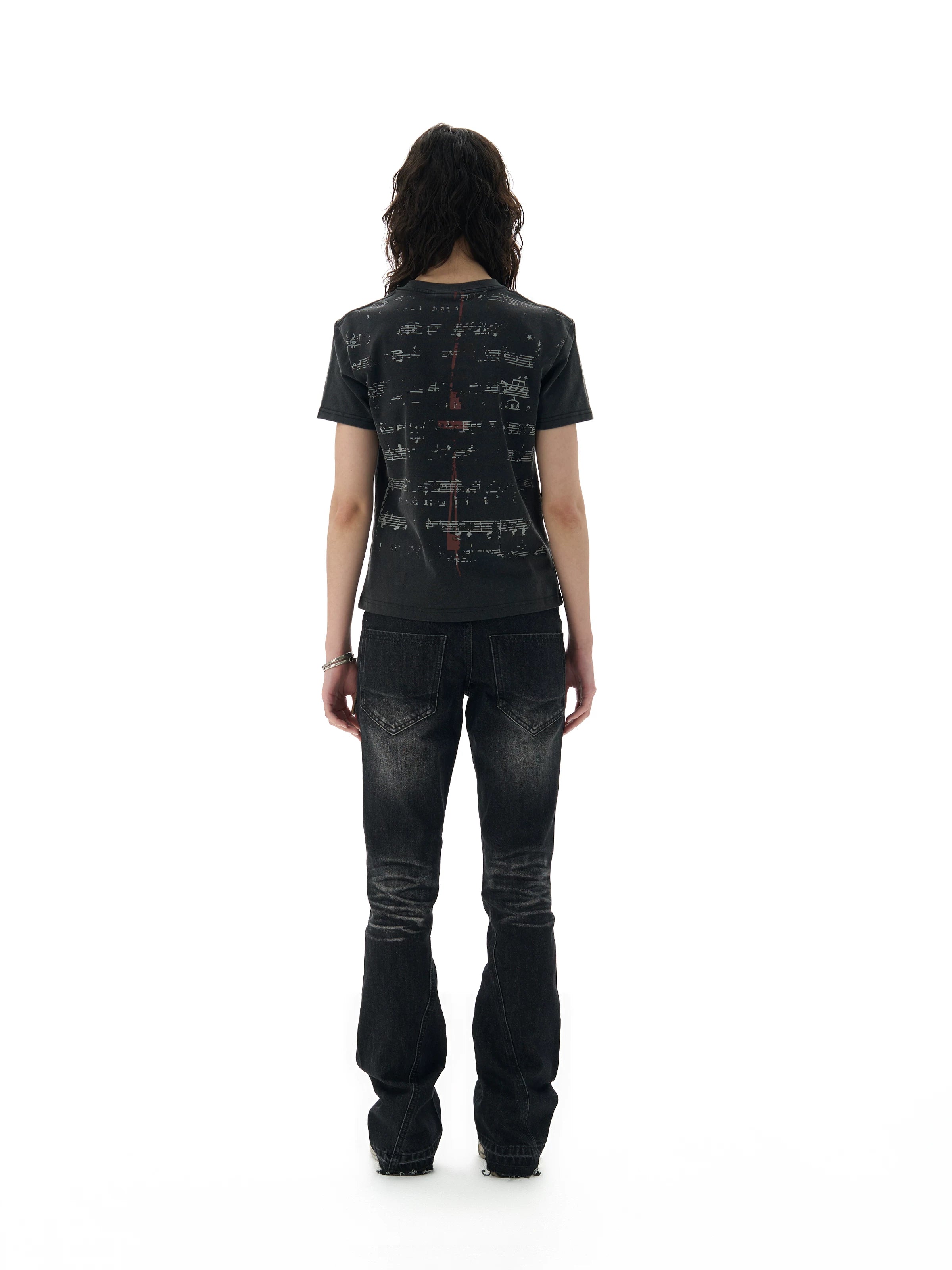 Starlit Sheet Music Shoulder Tee