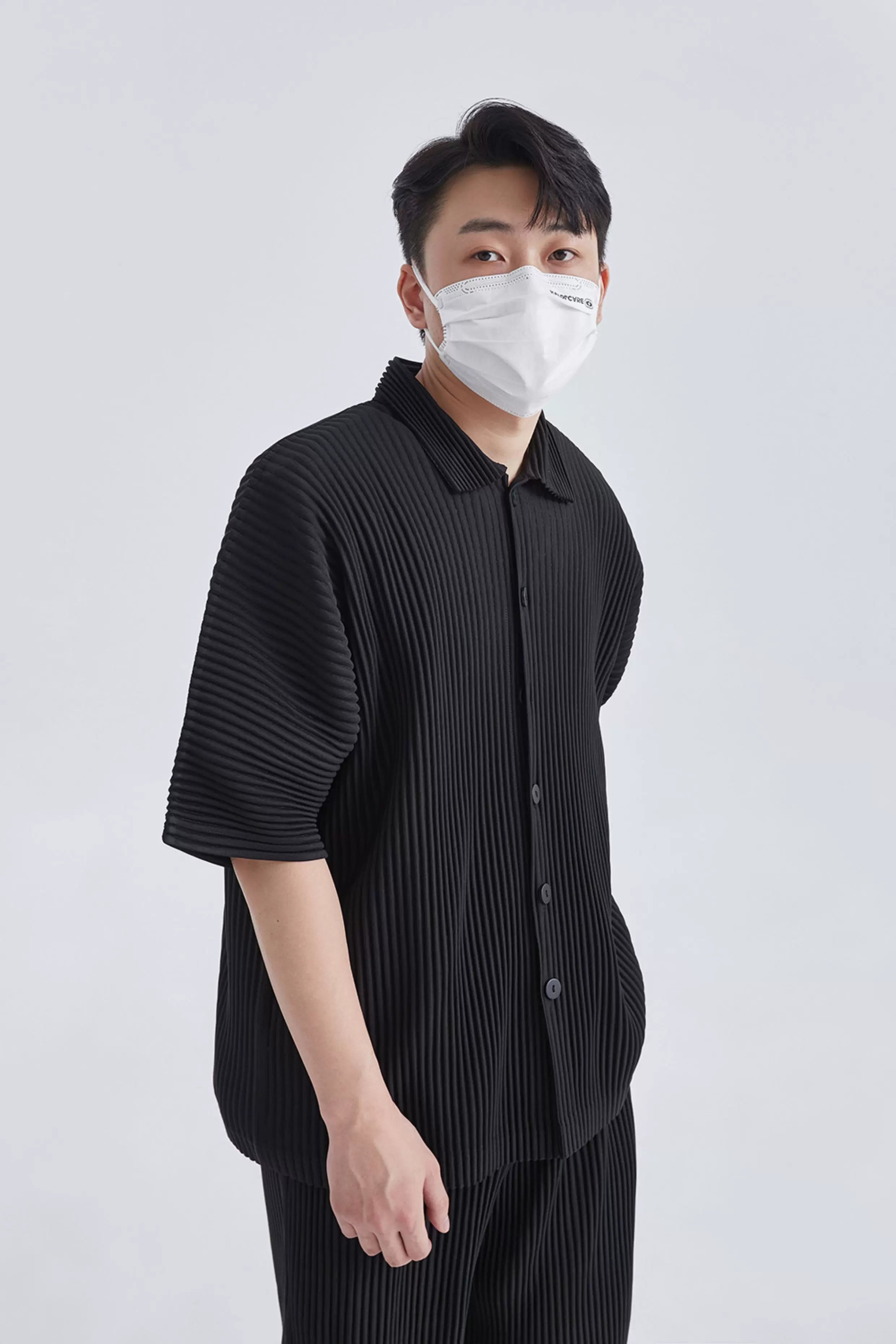 Mistfold Pleated Button Shirt