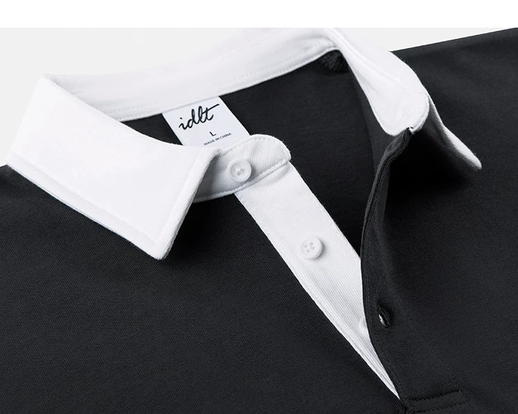 Contrast Crest Knit Polo