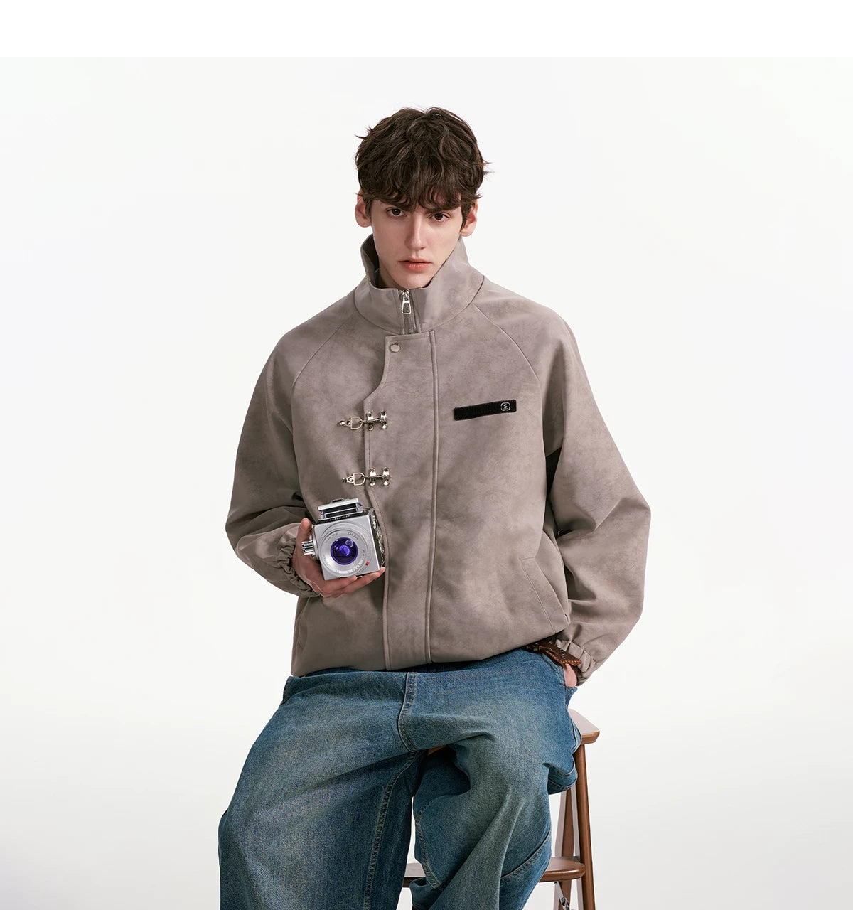 Cinderlock Buckle High‑Neck Jacket