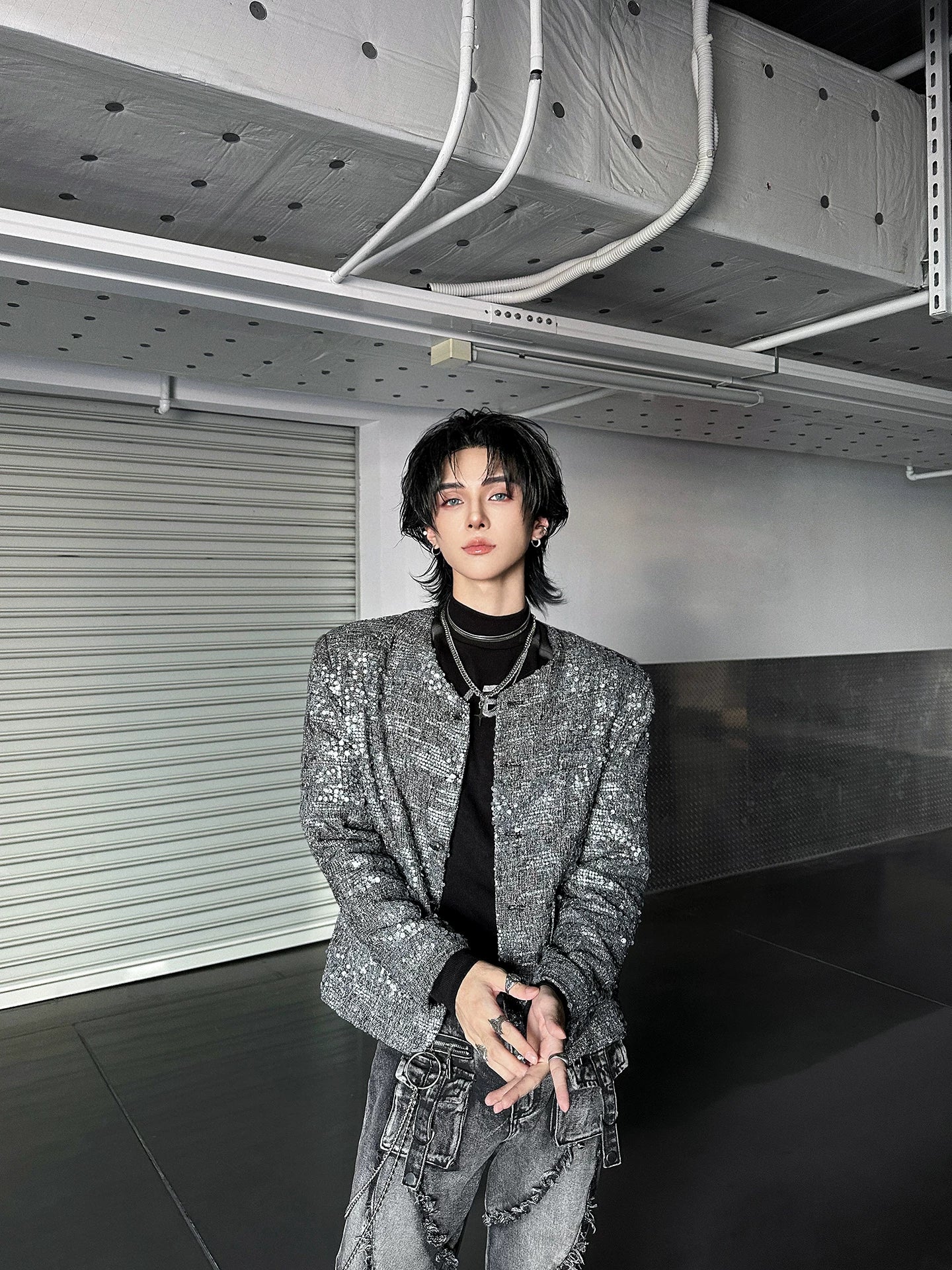 Glacier Static Sequin-Bouclé Jacket