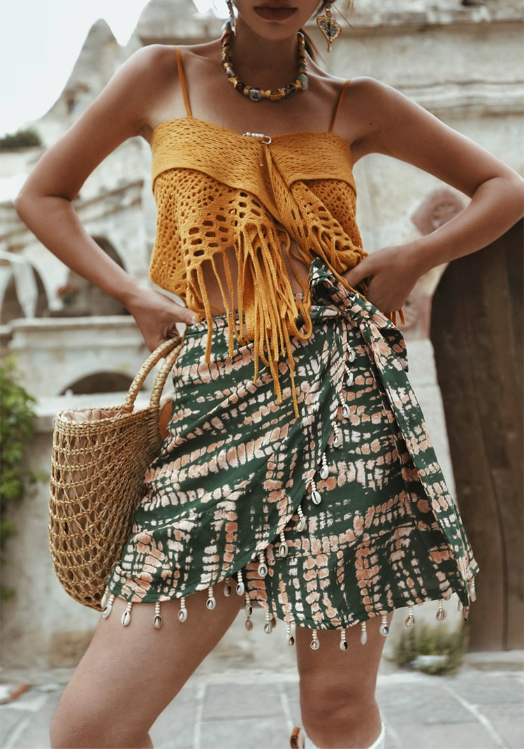 Crochet Fringe Crop Top