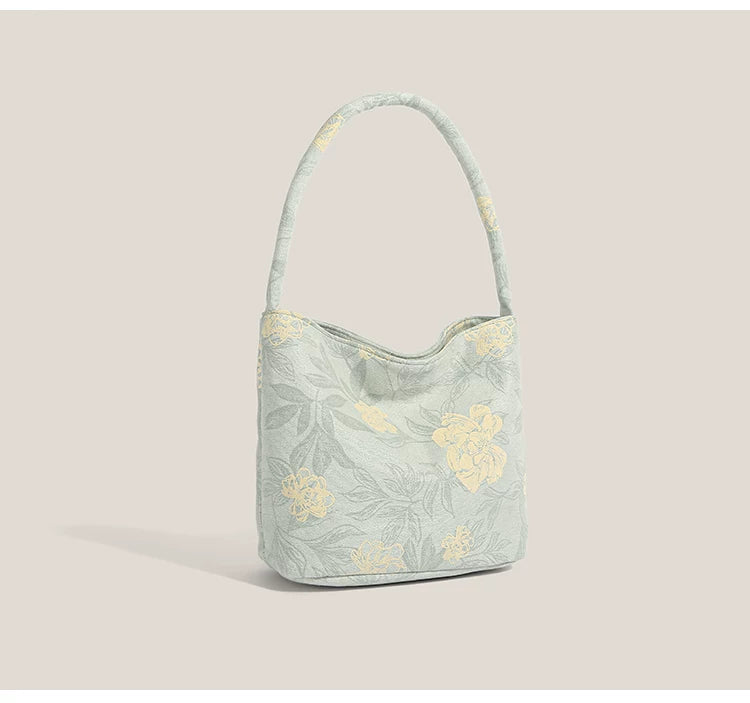 Mint Blossom Hobo Tote