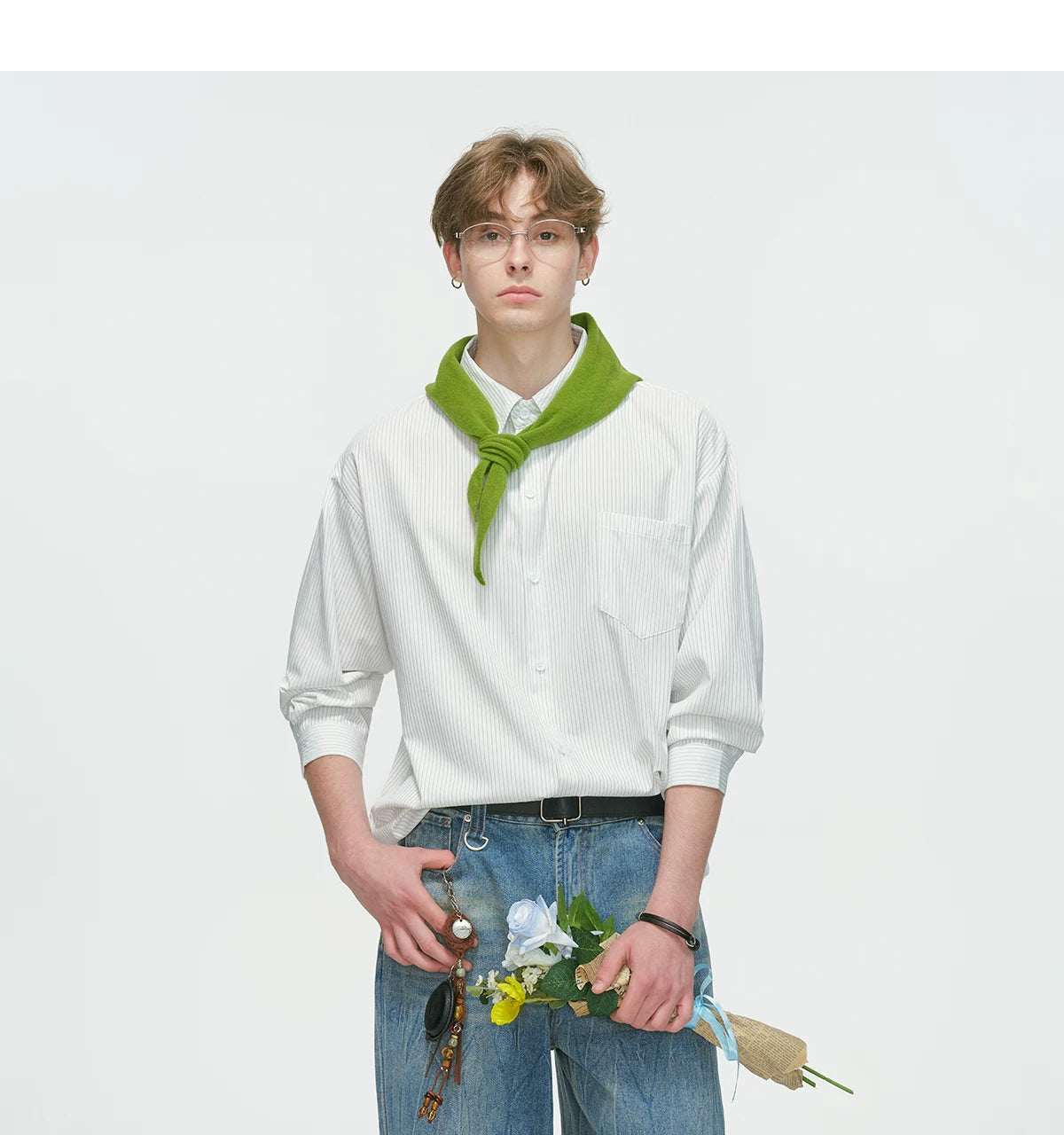 Verde Stripe Breeze Overshirt