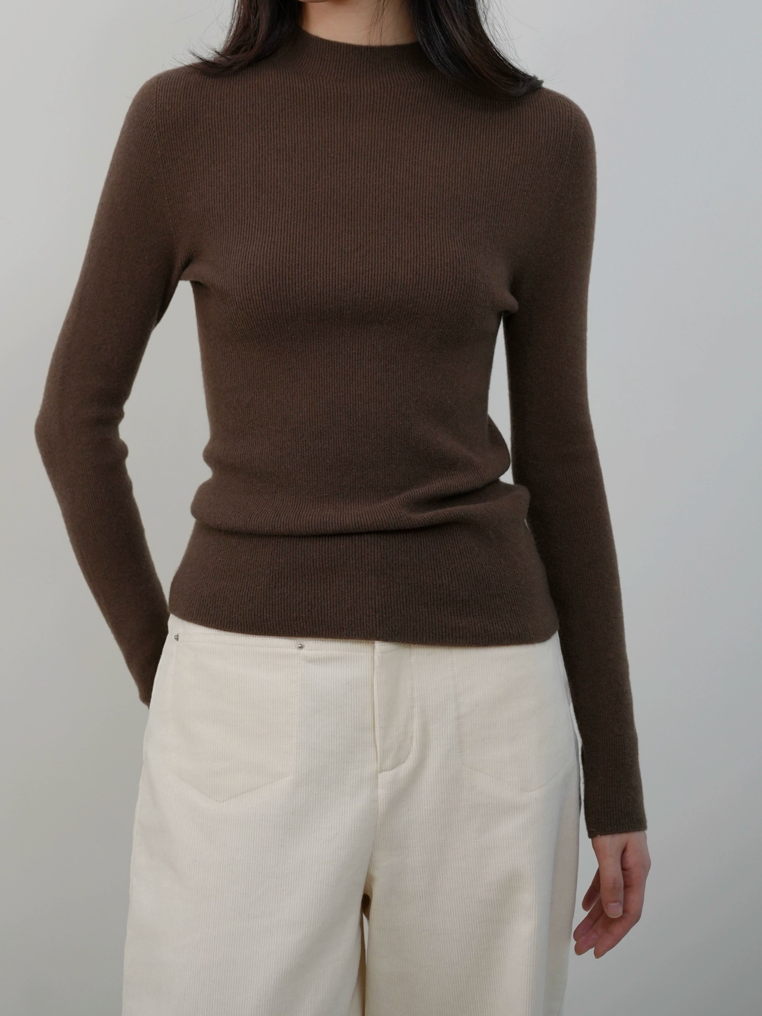 Mock Neck Knit Sweater