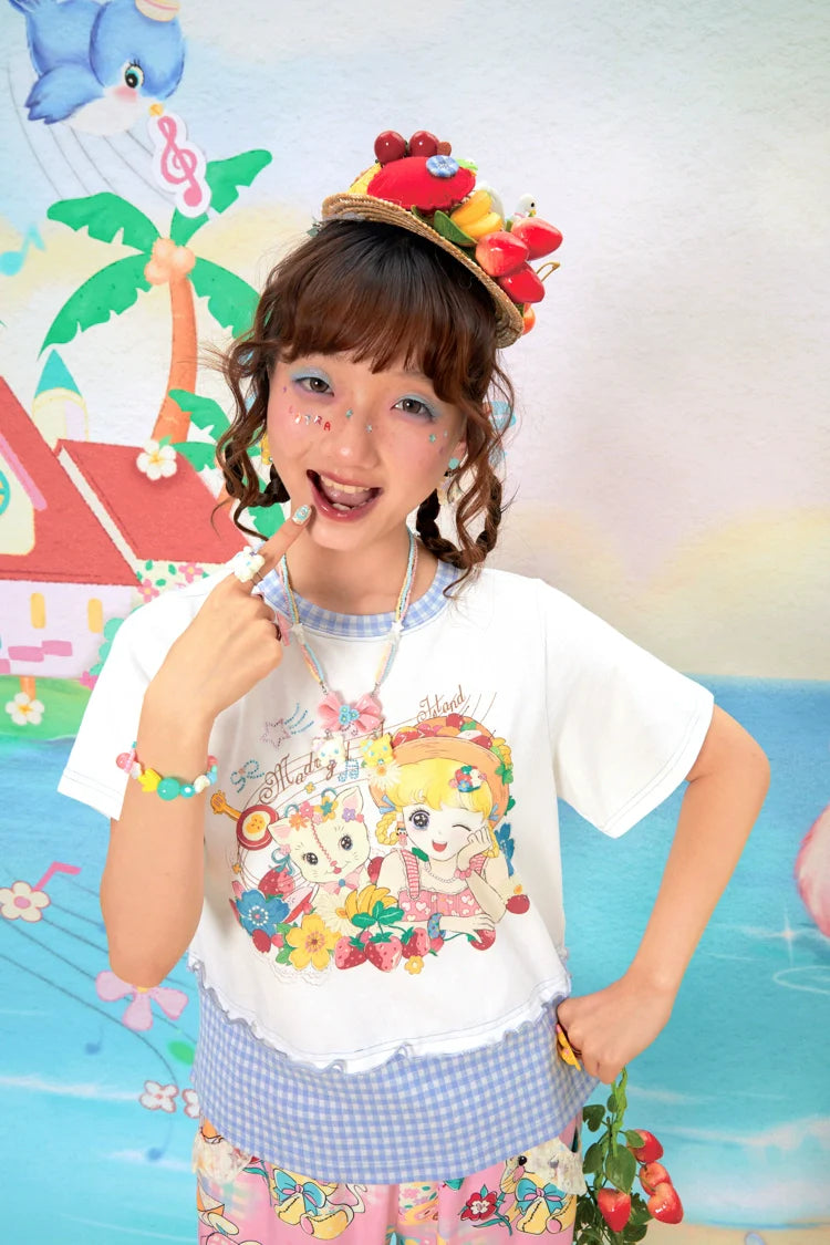 Magical Girl Gingham Summer Crop Top