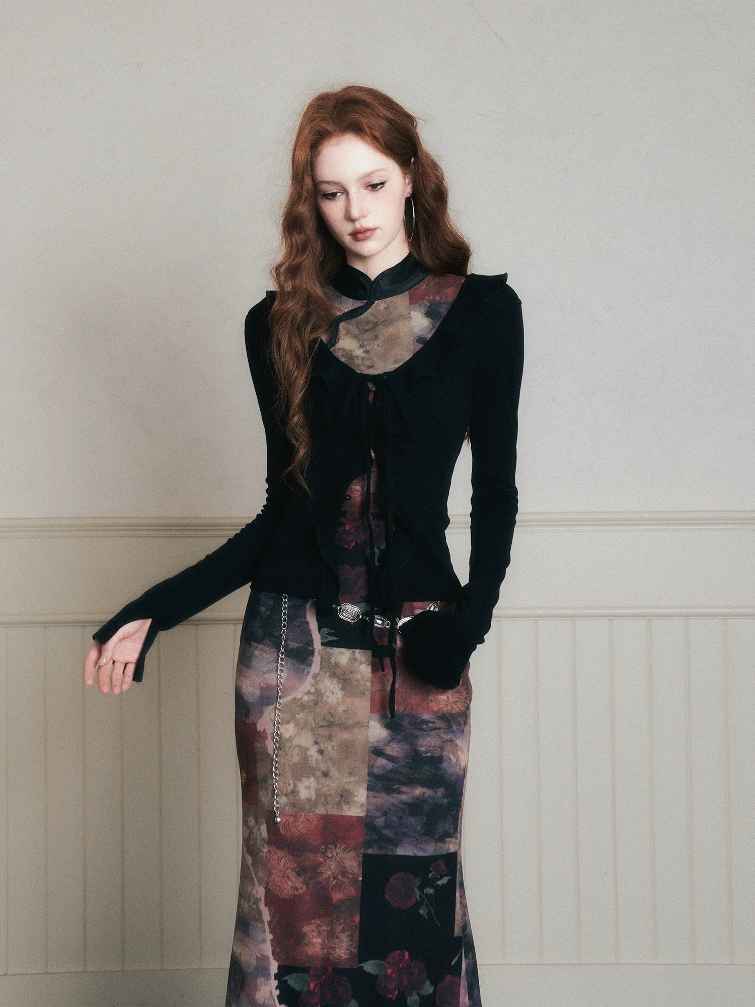 Midnight Muse Tie-Front Cardigan