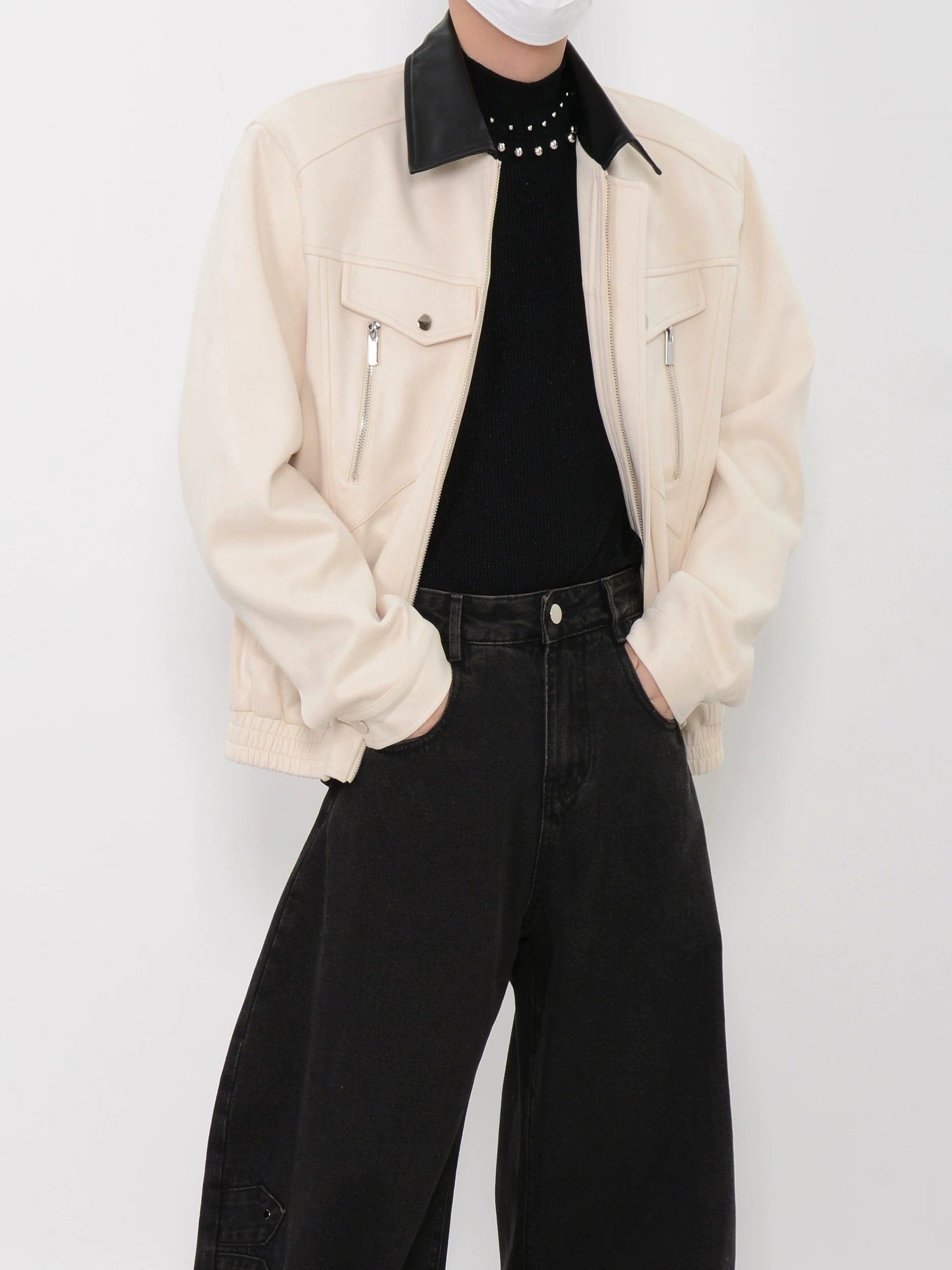 Saddle Crest Contrast Collar Bomber