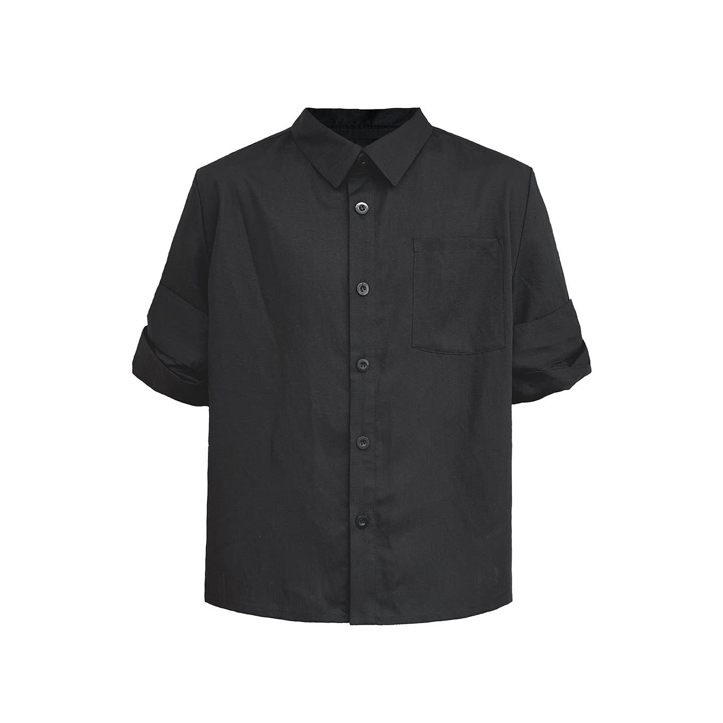 Linen Relaxed Button-Up Shirt