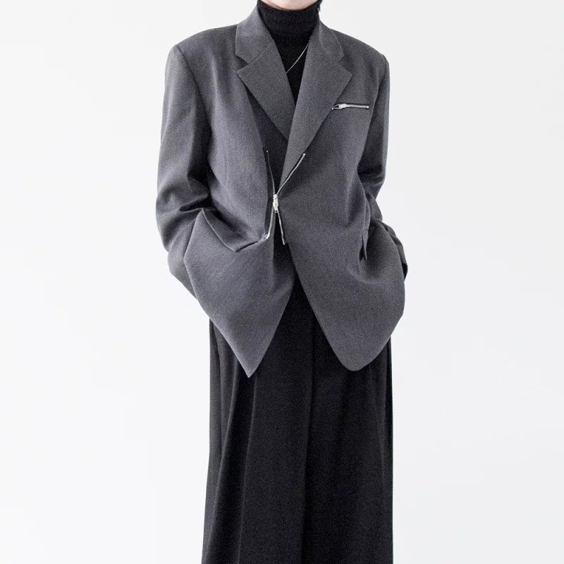 Slate Axis Zip Blazer