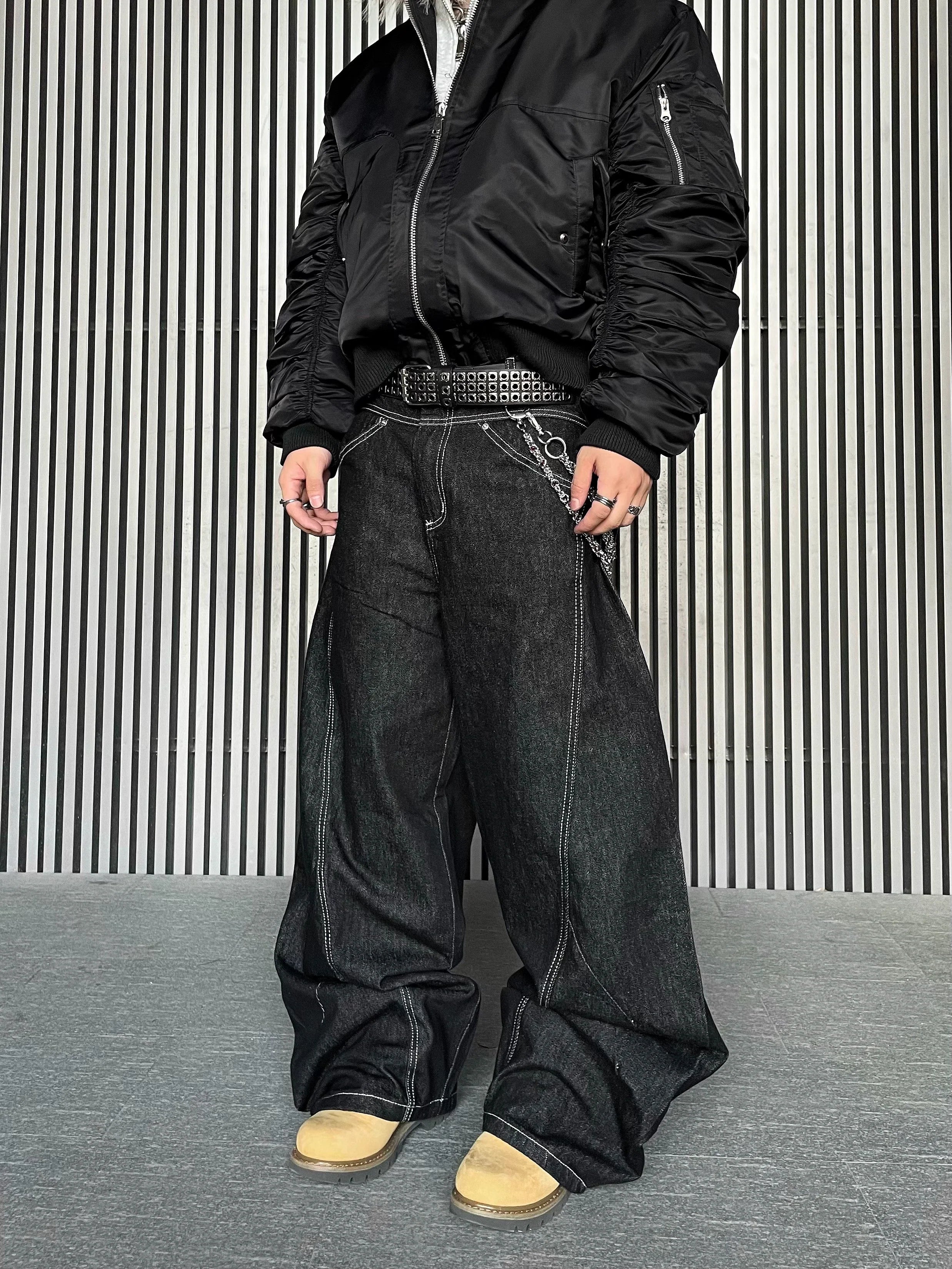 Midnight Arc Wide Leg Jeans