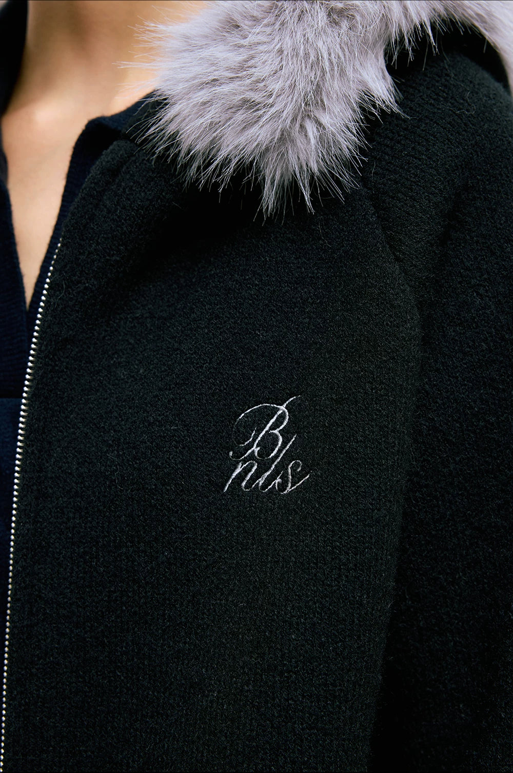 Frostline Faux Fur Hood Zip Cardigan