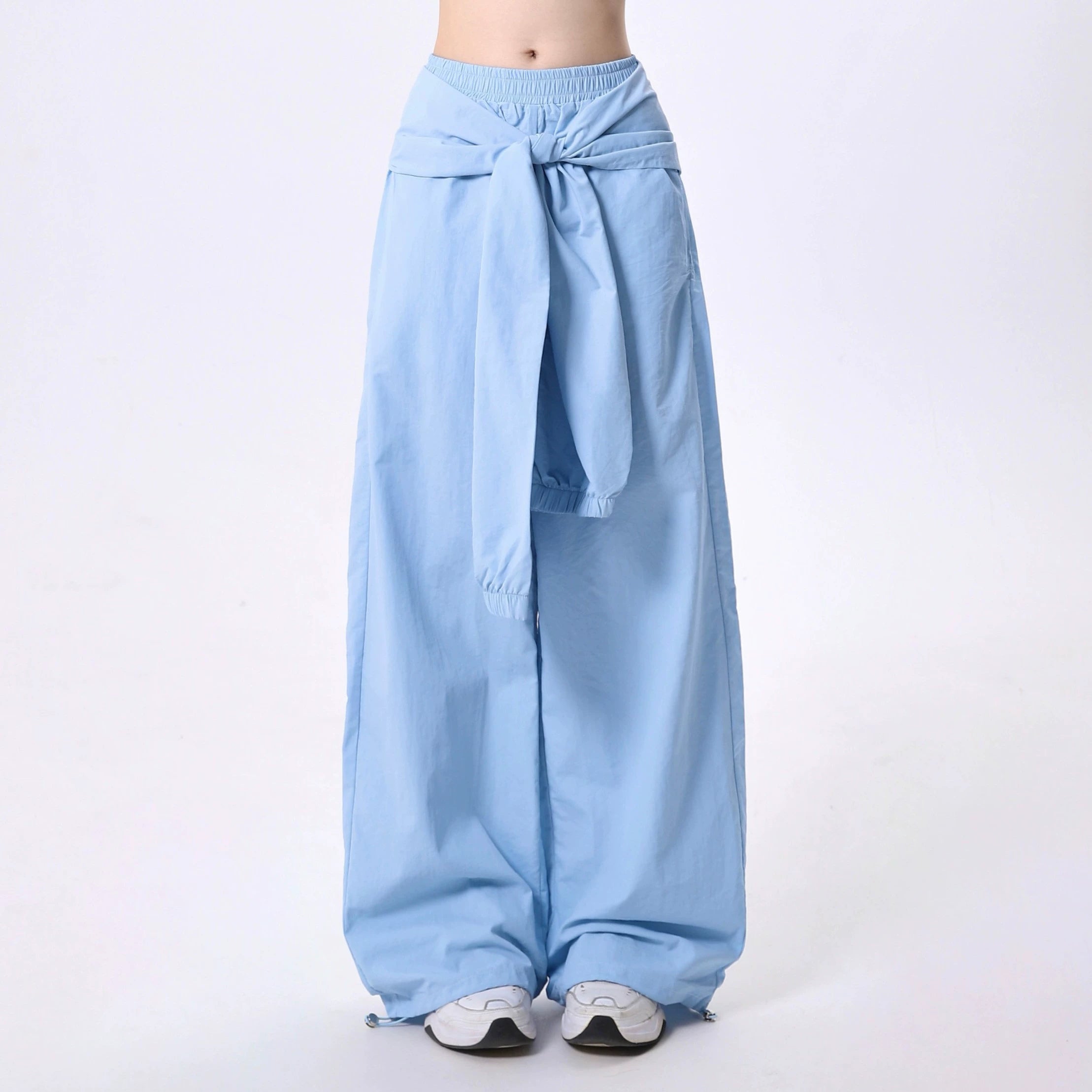 Tie-Front Balloon Pants