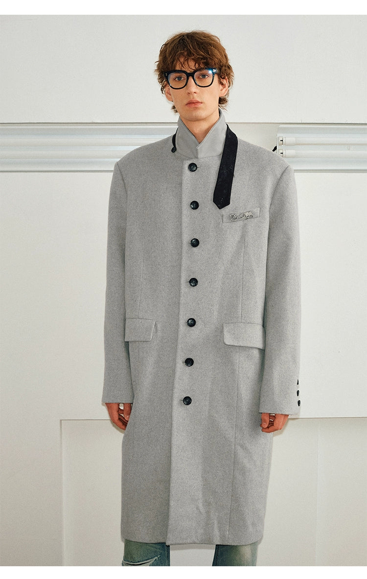 Modern Stand Collar Overcoat