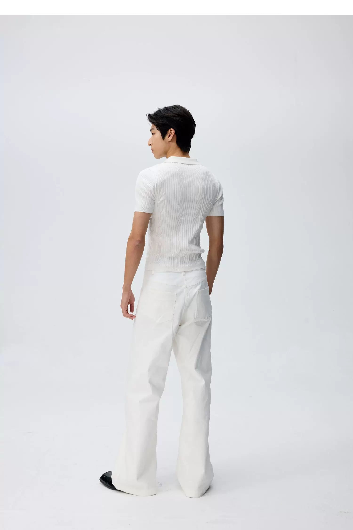 Coastline Rib Knit Polo Tee