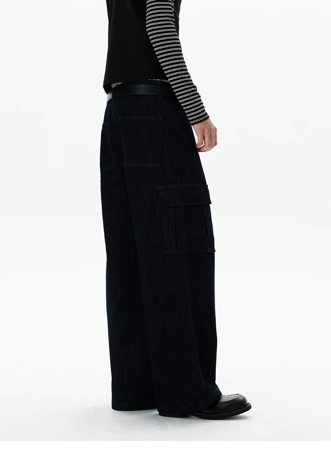 Midnight Cargo Balloon Jeans