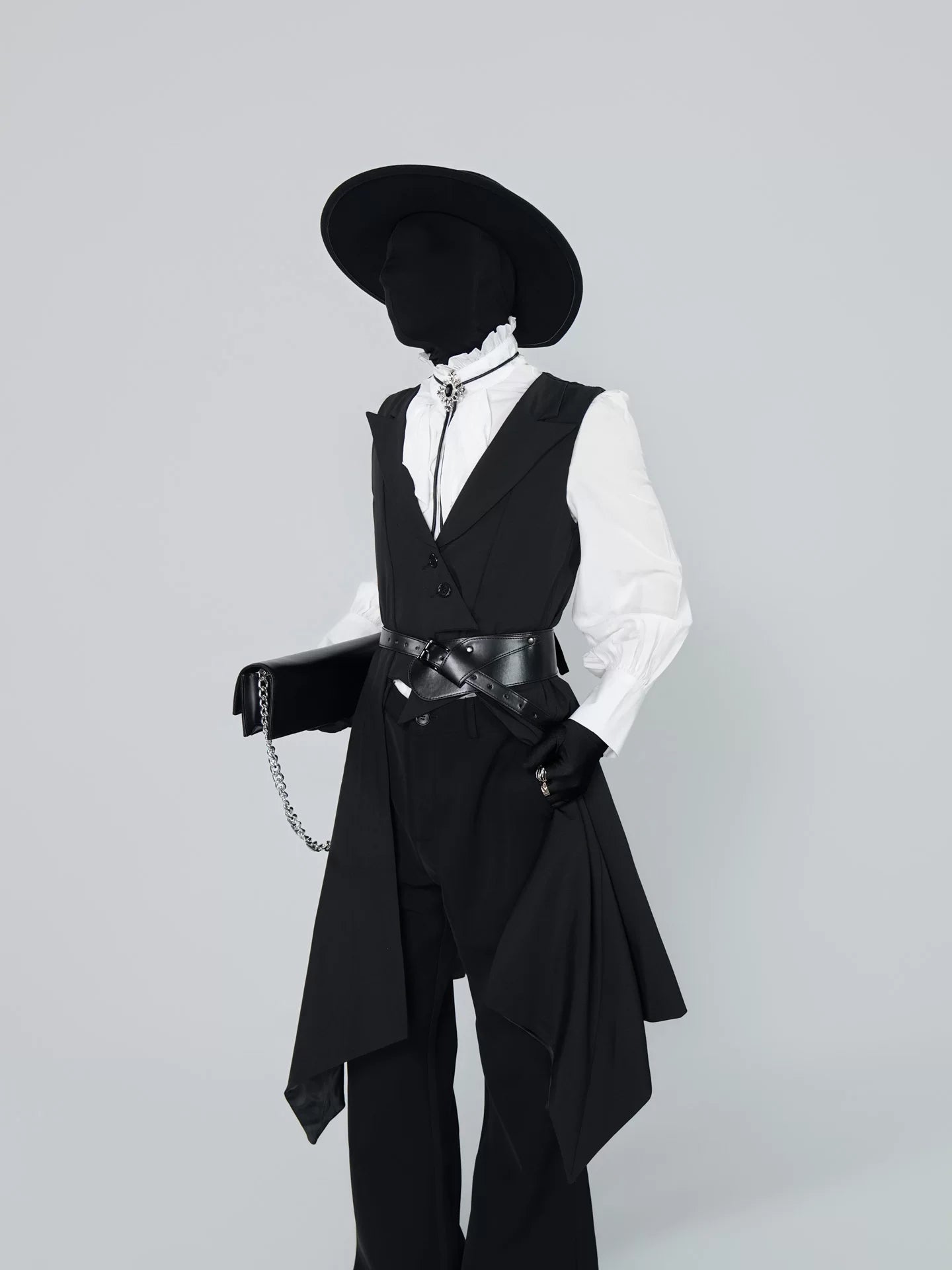 Noir Magistrate Layered Tailcoat Vest