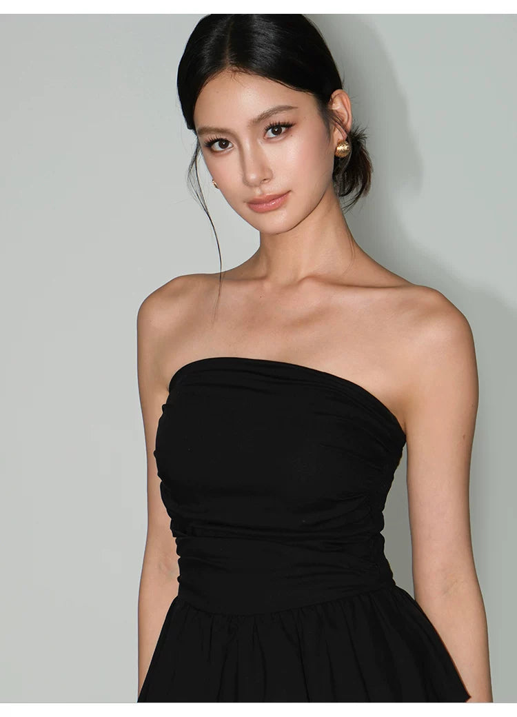Whisper Peplum Ruched Bandeau Top