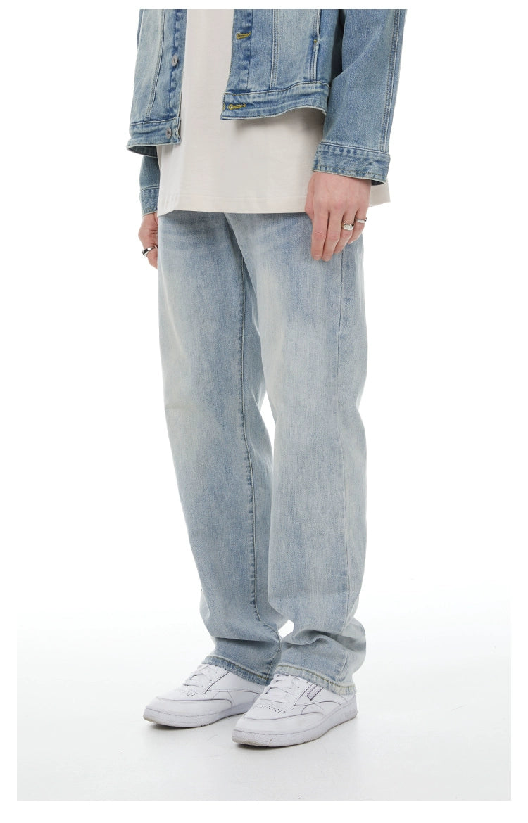 Vintage Light Wash Straight-Leg Jeans
