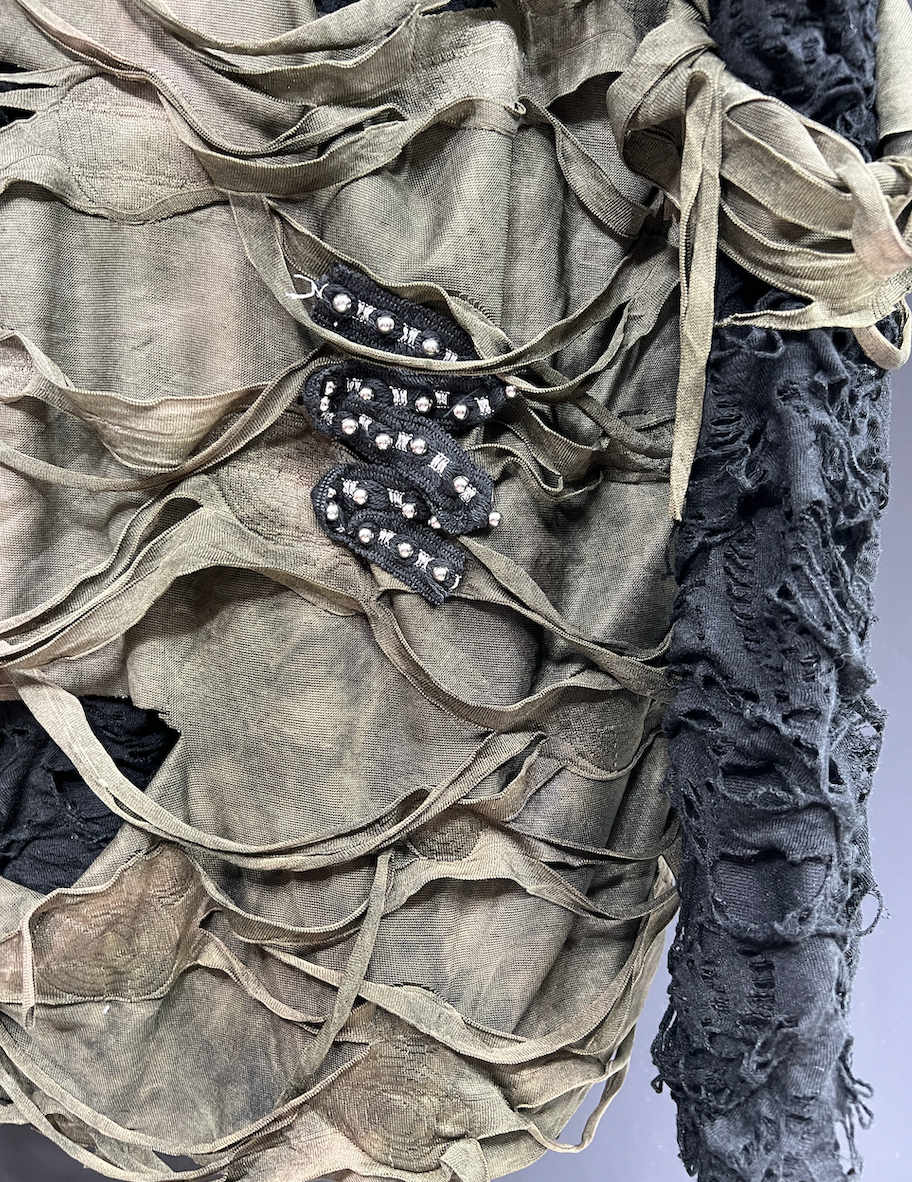 Moss Ruin Chainweb Drape Top