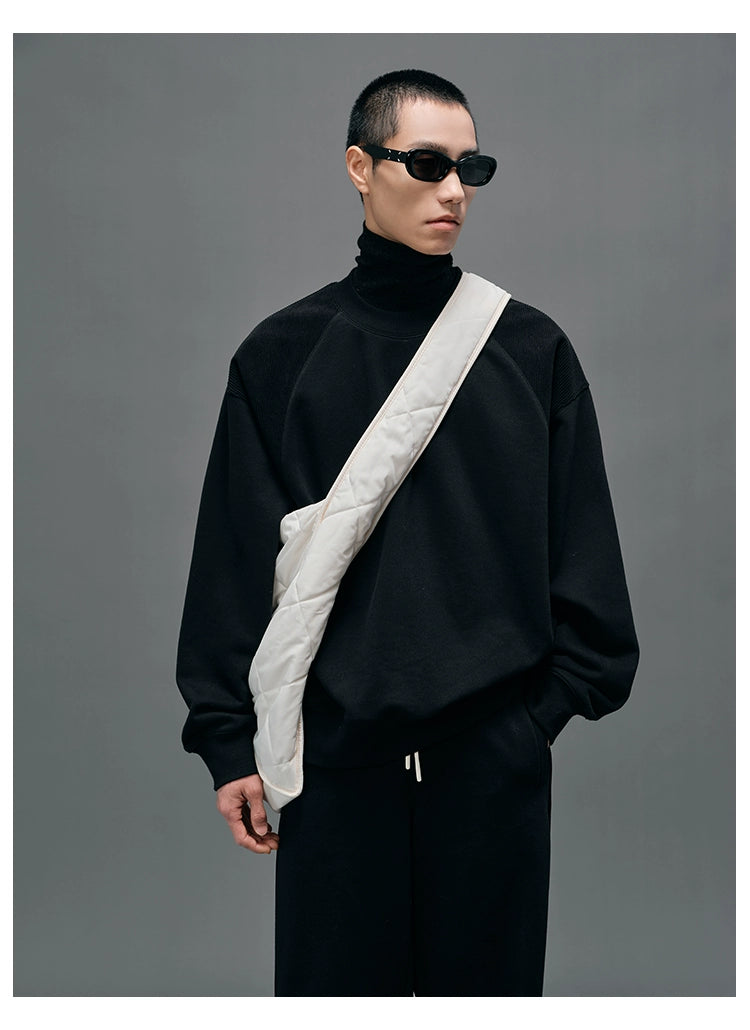 Panel Structural Sweatshirt & Athletic Pants Set