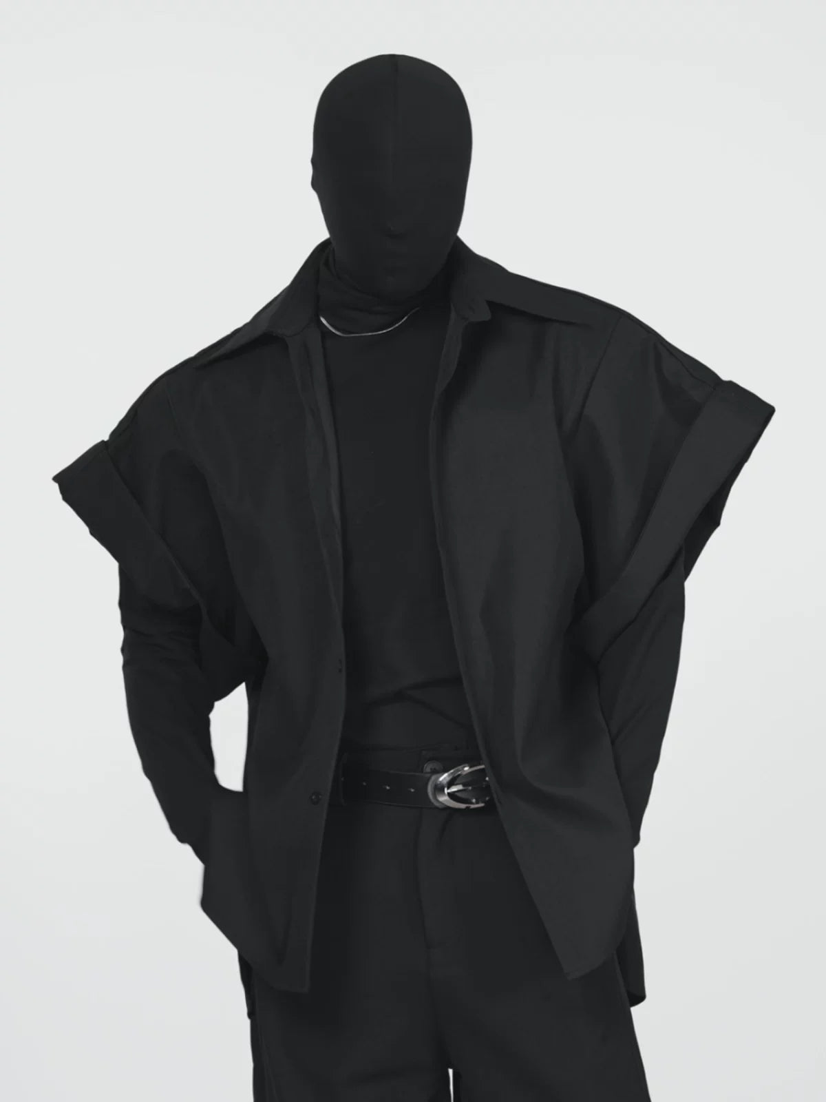 Monolith Drape Oversized Layered Shirt