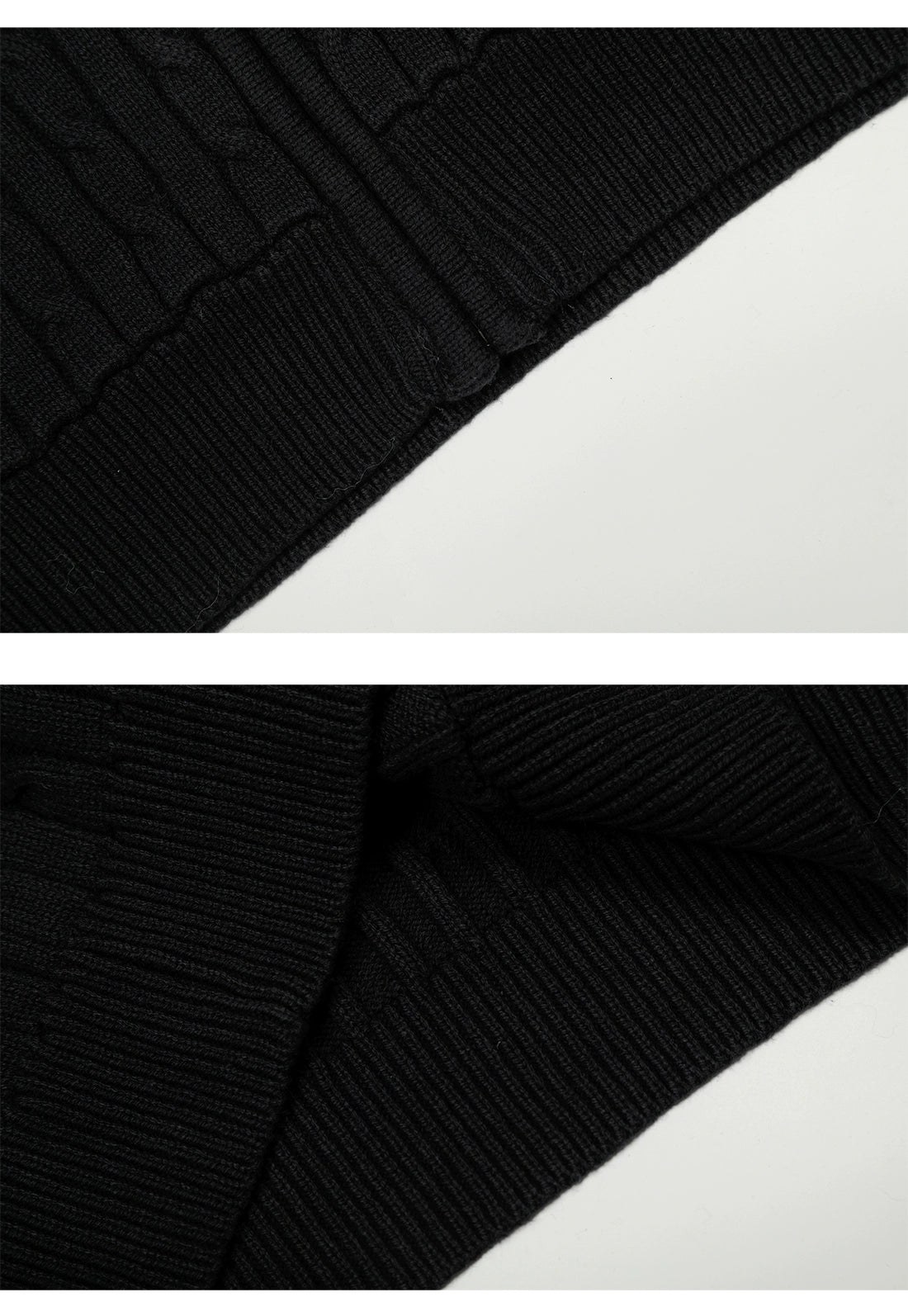 Noir Knit Zip Hoodie