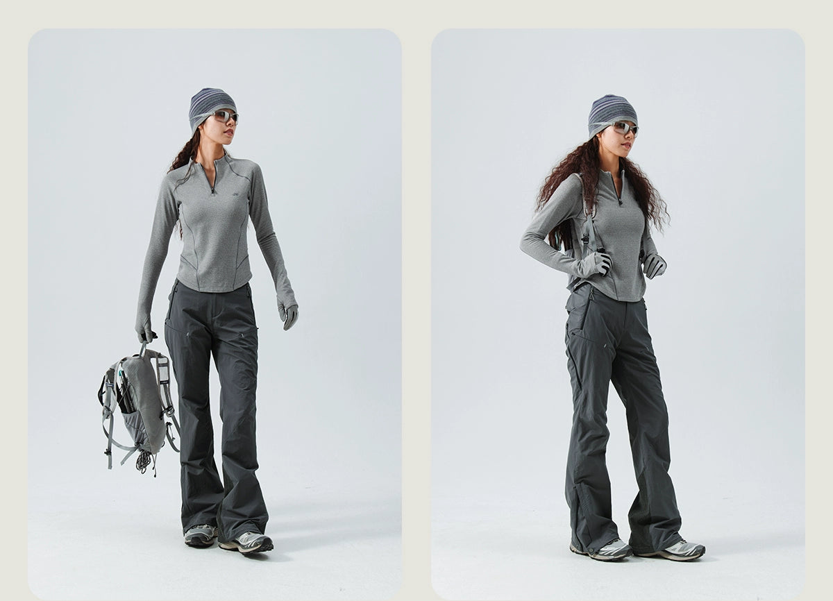 Wool Thermal Stand-Collar T-shirt