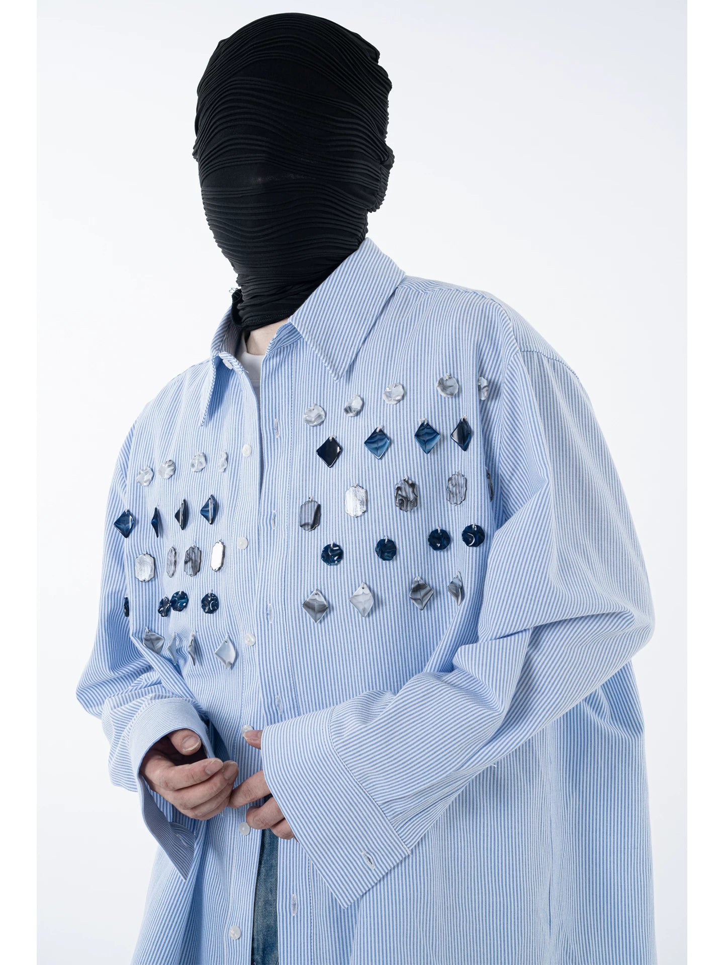 Crystal Constellation Oversized Stripe Shirt