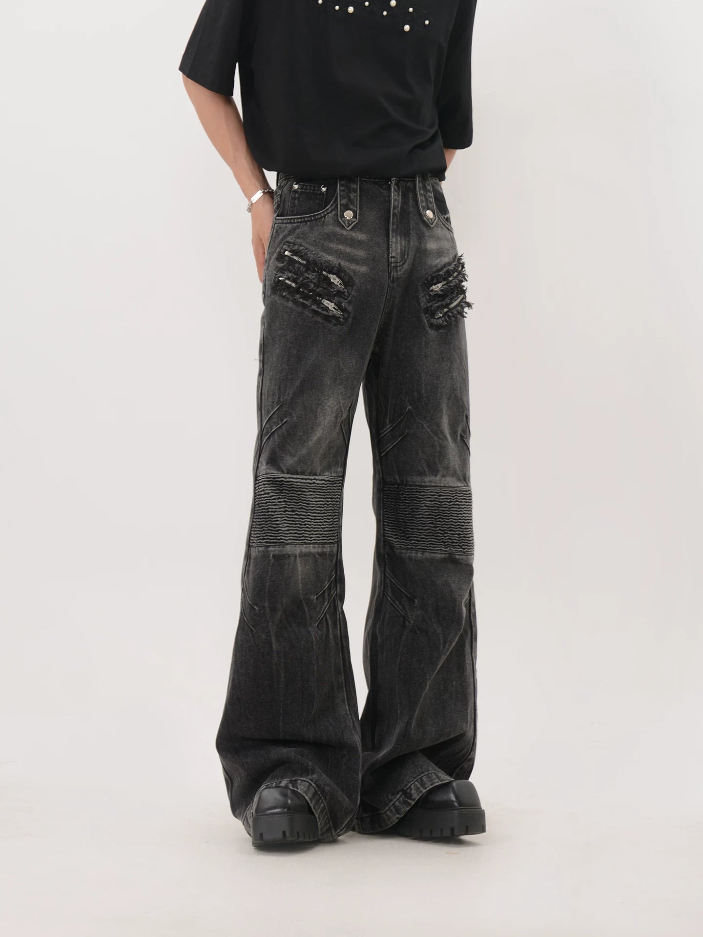 Midnight Moto Shred Denim